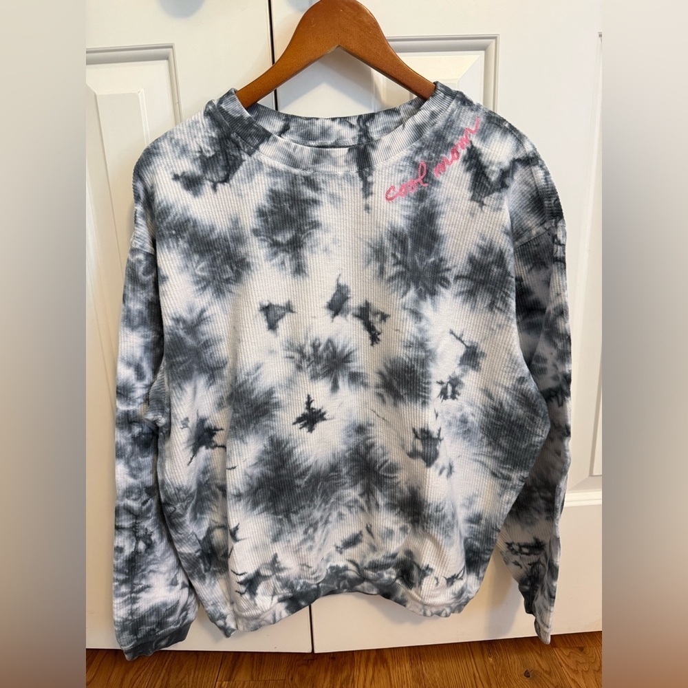 COOL MOM EMBROIDERED CORDED PULLOVER - TIE DYE Pink Blue The Shop Forward Size S